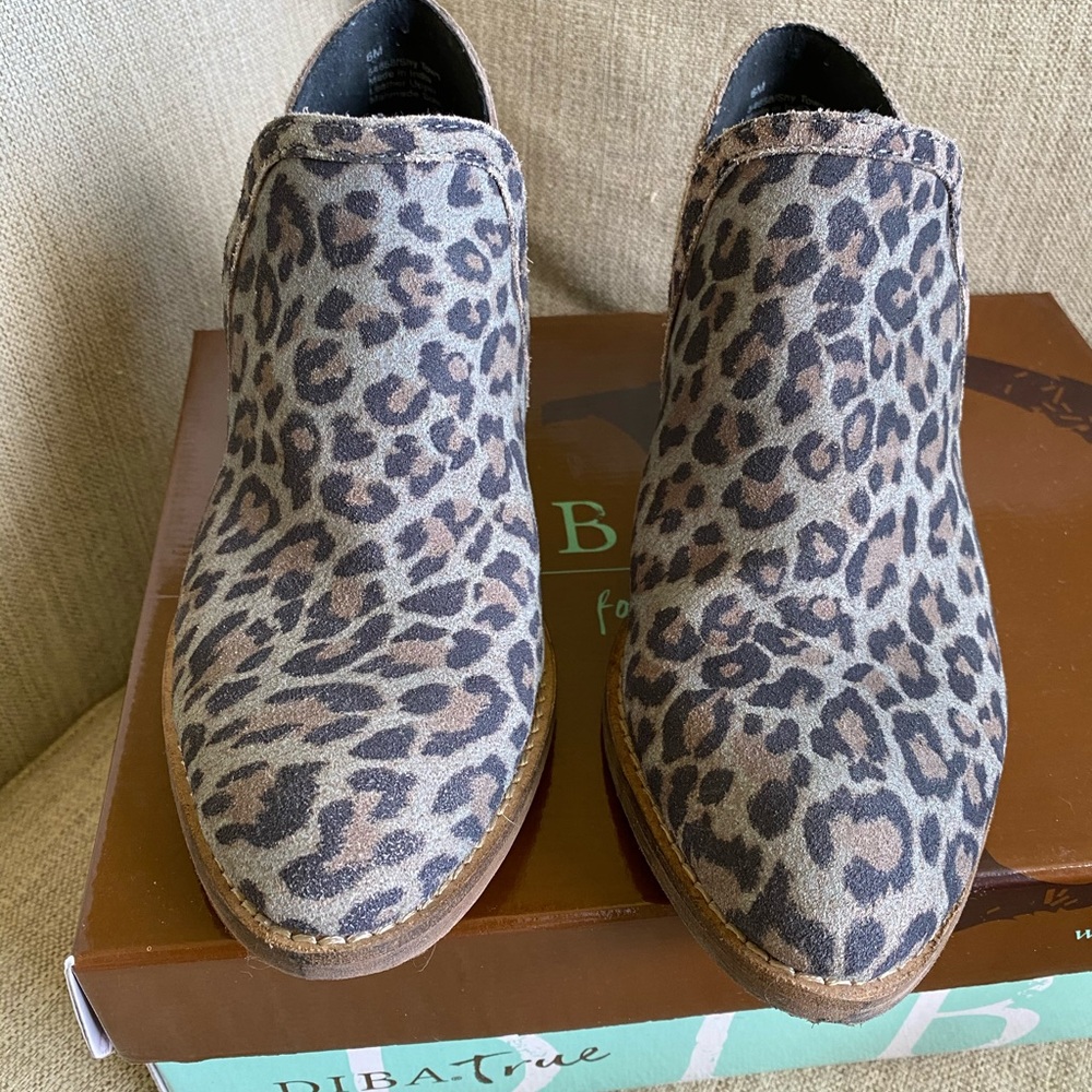 Diba True leopard suede boots